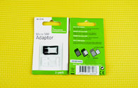 Adattatore nano della carta SIM dell'ABS micro, mini plastica nera 4FF a 3FF