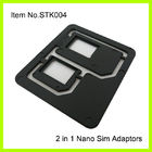 3FF - adattatore della carta SIM del telefono cellulare 2FF, ABS di plastica nero normale