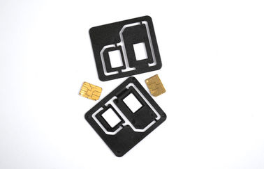 Adattatore di plastica nero della carta SIM del telefono cellulare, adattatore doppio universale della carta SIM