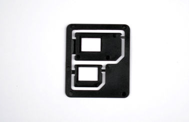 Micro adattatore di plastica della carta SIM del telefono cellulare dell'ABS, adattatore nano combinato di SIM