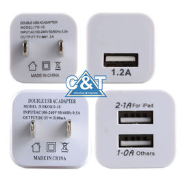 Caricatore della parete di Iphone 6 della casa di 2-Tono dell'adattatore di corrente alternata Del Usb della doppia porta 3.1A