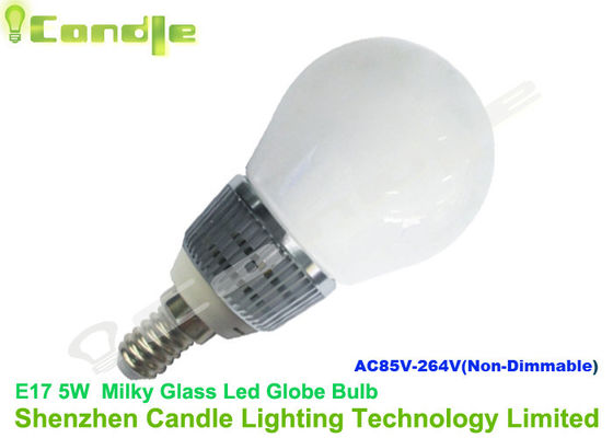 5w E14 Samsung ha condotto l'alimentazione elettrica isolata bianco di vetro latteo del giorno della lampadina del globo
