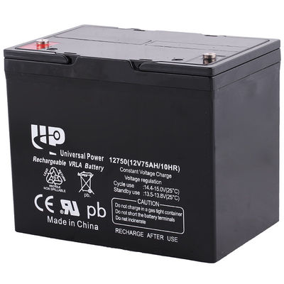 L'acido solforico ha sigillato la batteria al piombo 12V 75Ah per le macchine utensili, l'alimentazione elettrica del computer