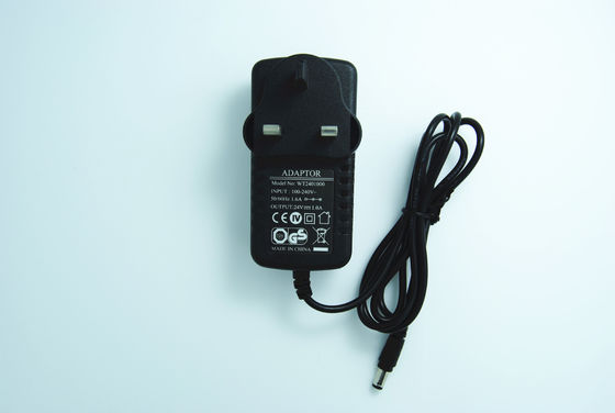 24V adattatore di potere del supporto della parete dei perni del Regno Unito 3 dell'uscita di CC 1A 24W, CE/FCC/RoHS