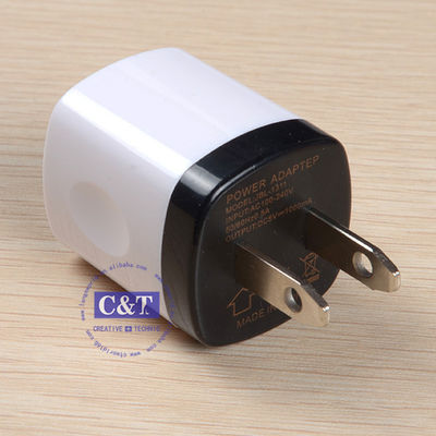 Casa di viaggio di USB spina del caricatore della parete dell'adattatore di potere di 1,0 amp per Iphone 6/6 5s più Samsung