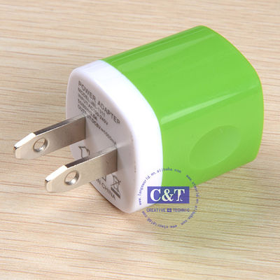 Casa di viaggio di USB spina del caricatore della parete dell'adattatore di potere di 1,0 amp per Iphone 6/6 5s più Samsung
