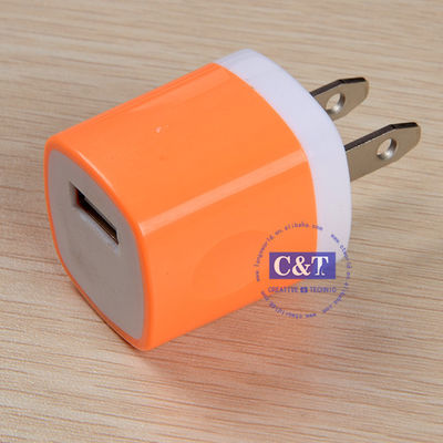 Casa di viaggio di USB spina del caricatore della parete dell'adattatore di potere di 1,0 amp per Iphone 6/6 5s più Samsung