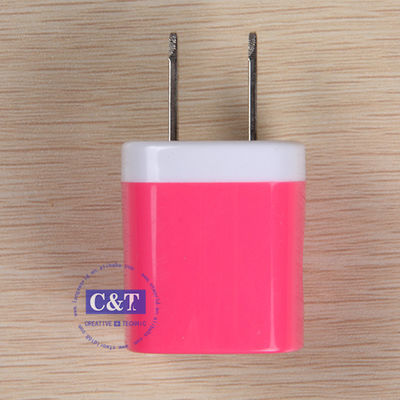Casa di viaggio di USB spina del caricatore della parete dell'adattatore di potere di 1,0 amp per Iphone 6/6 5s più Samsung