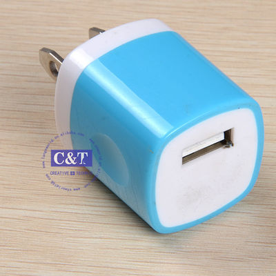 Casa di viaggio di USB spina del caricatore della parete dell'adattatore di potere di 1,0 amp per Iphone 6/6 5s più Samsung