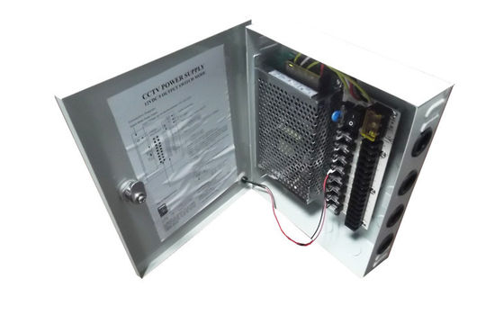 Manica della scatola 9 dell'alimentazione elettrica del CCTV di 12V 5Amps, alimentazione elettrica della macchina fotografica del CCTV