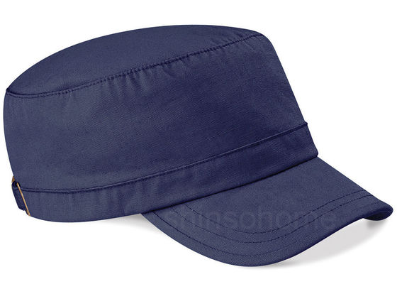 Blu in bianco del cappuccio dell'esercito del cotone con il fermaglio del metallo, cappello dell'esercito degli uomini a 22 pollici