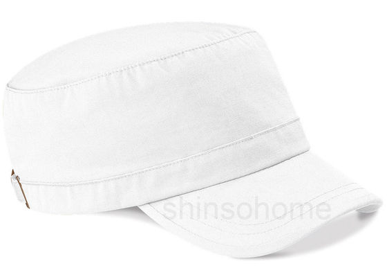 Blu in bianco del cappuccio dell'esercito del cotone con il fermaglio del metallo, cappello dell'esercito degli uomini a 22 pollici