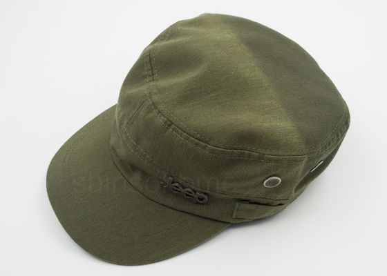 Cappuccio militare Adjutable di verde dell'esercito del cotone di modo 100% con il fermaglio del metallo