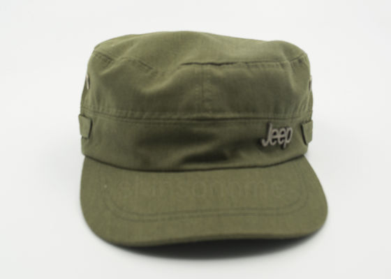 Cappuccio militare Adjutable di verde dell'esercito del cotone di modo 100% con il fermaglio del metallo