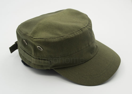 Cappuccio militare Adjutable di verde dell'esercito del cotone di modo 100% con il fermaglio del metallo