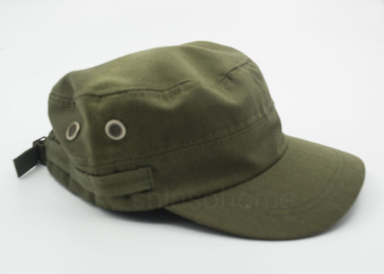 Cappuccio militare Adjutable di verde dell'esercito del cotone di modo 100% con il fermaglio del metallo