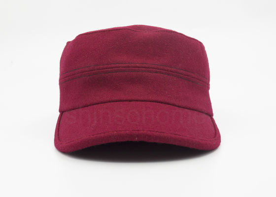 I militari rosso scuro del cotone della spazzola ricoprono la chiusura flessibile di allungamento indietro alla moda