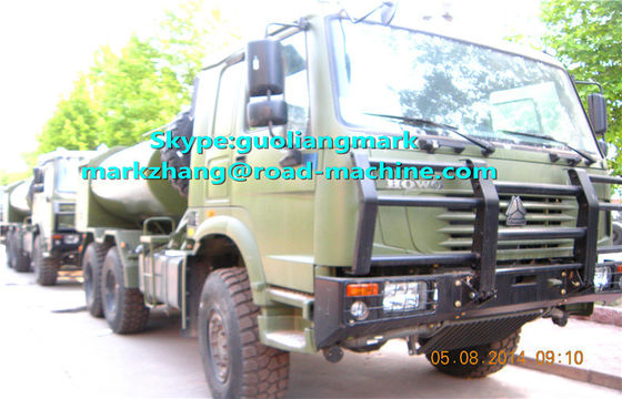 Camion cisterna verde 25000L dell'acqua dei militari 6*4 di SINOTRUK HOWO con l'EURO norma LHD O RHD